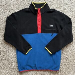 A24 Party Fleece Snap T Blue Black Red Jacket Men’s Size Large